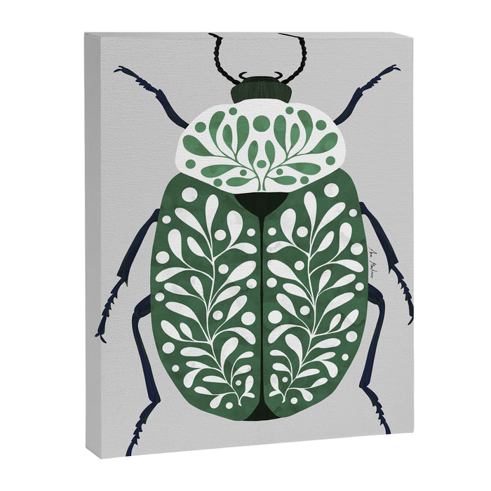 Beetle and leaves Canvas Print Gallery Image 1