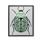 Beetle and leaves Framed Canvas Print Gallery Image 8