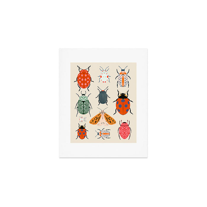 Beetles and butterfies Art Print Gallery Image 1