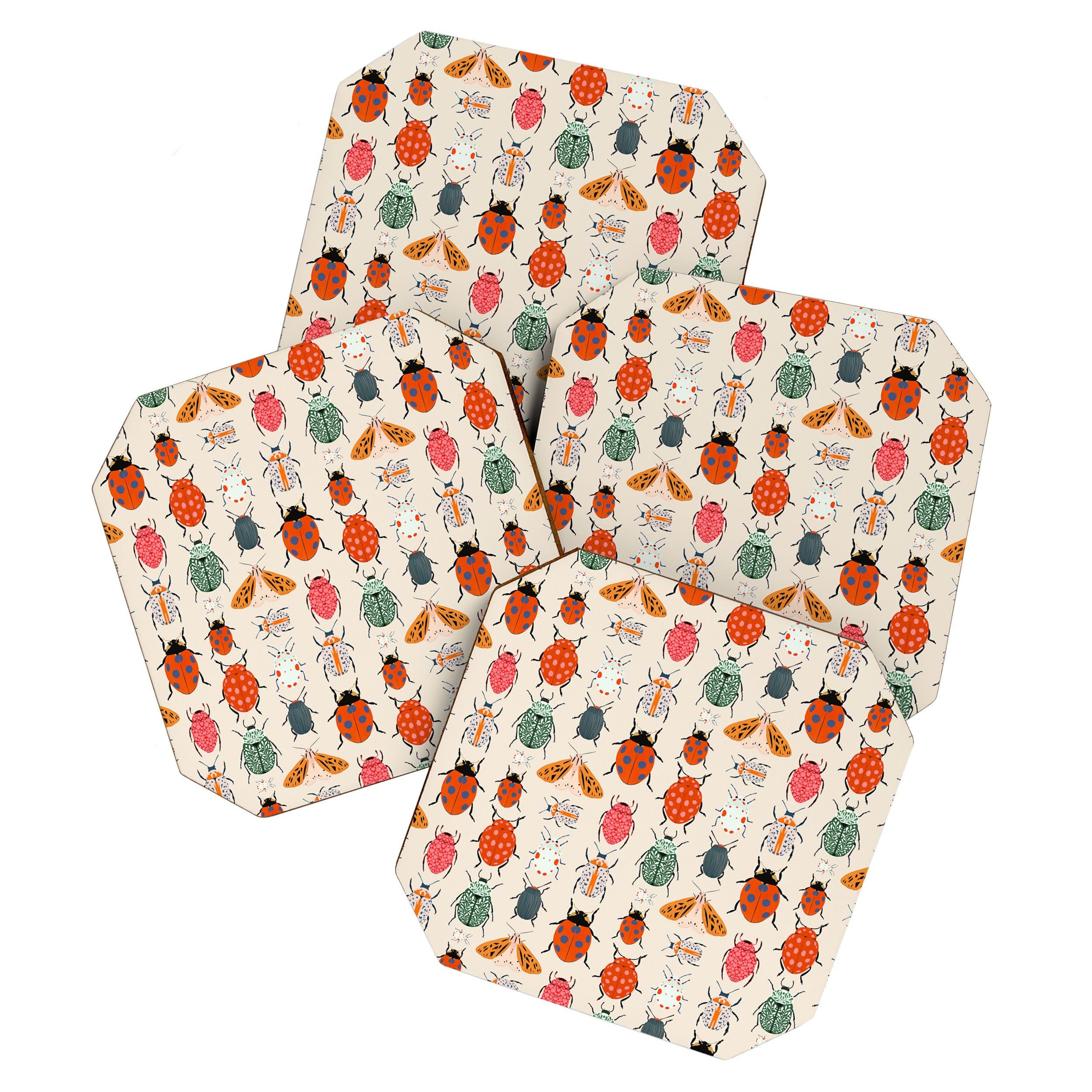 Beetles and butterfies Coaster Gallery Image 1