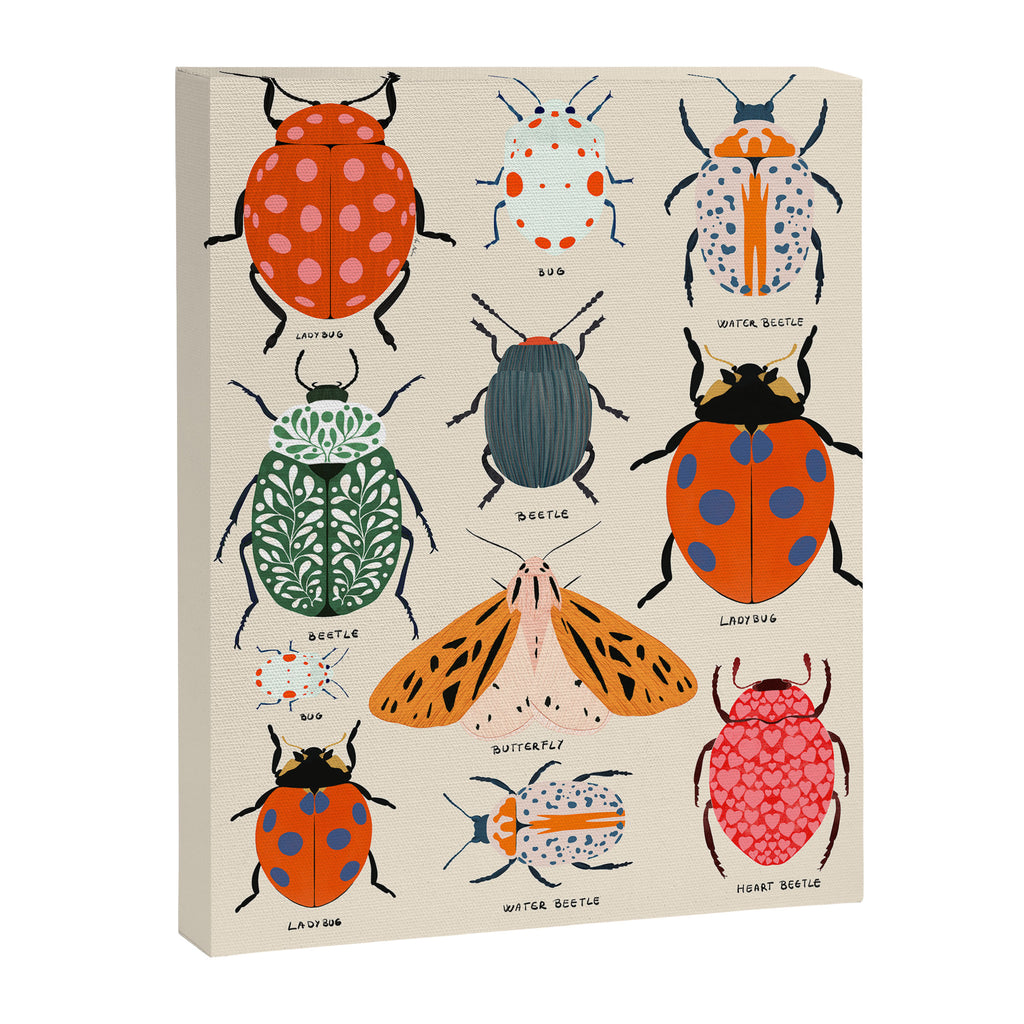 Beetles, butterflies and ladybugs Canvas Print Gallery Image 6