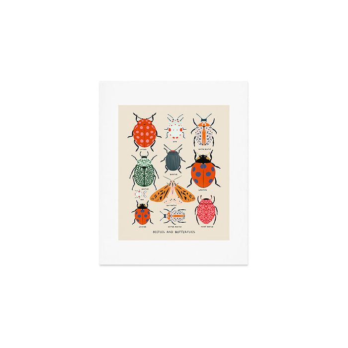 Beetles, butterflies and ladybugs Art Print Gallery Image 1