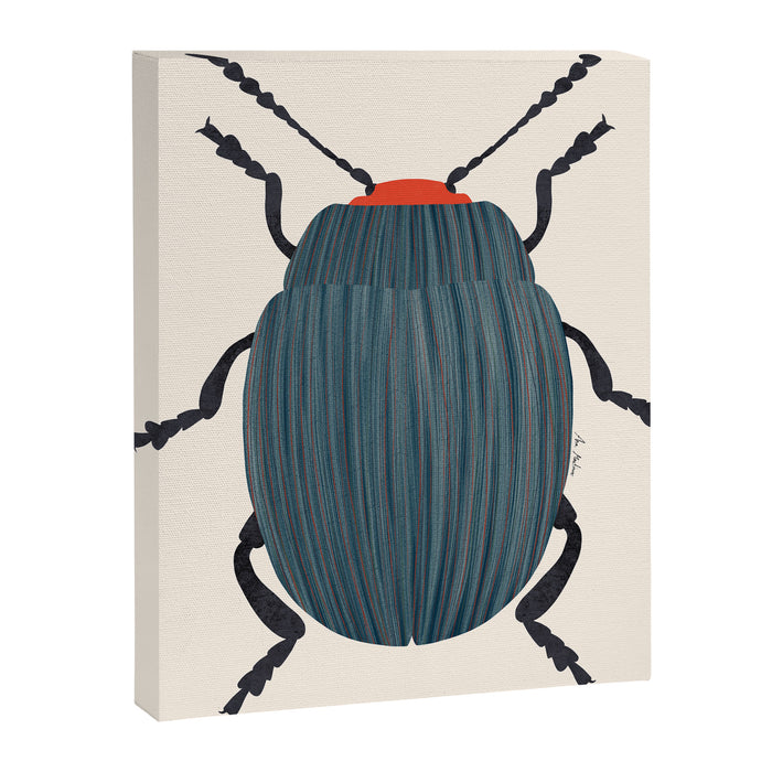 Blue and orange beetle Canvas Print Gallery Image 1