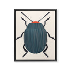 Blue and orange beetle Framed Canvas Print Gallery Image 8