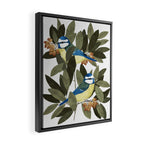 Blue tit and strawberry tree Framed Canvas Print Gallery Image 2