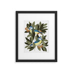 Blue tit and strawberry tree Framed Art Print Gallery Image 5