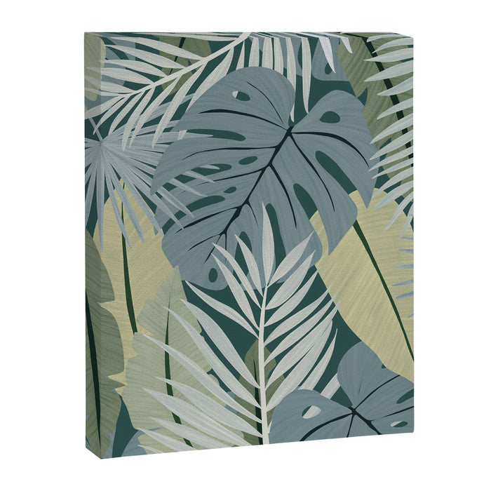 Blue tropical leaves Canvas Print Gallery Image 1