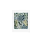 Blue tropical leaves Art Print Gallery Image 1