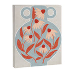 Blue Vase of Daisies Canvas Print Gallery Image 6