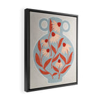 Blue Vase of Daisies Framed Canvas Print Gallery Image 2