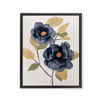 Blue watercolor roses Framed Canvas Print Gallery Image 6