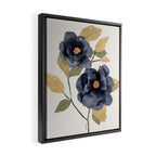 Blue watercolor roses Framed Canvas Print Gallery Image 2