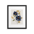 Blue watercolor roses Framed Art Print Gallery Image 5