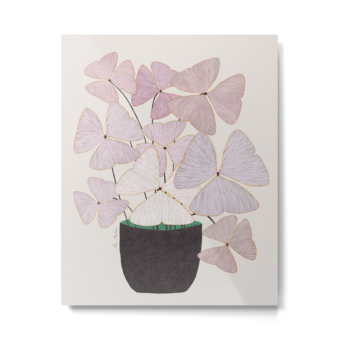  Botanical  clover Pot Metal Print Gallery Image 1