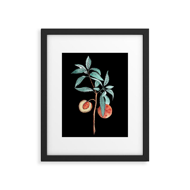 botanical peach Framed Art Print Gallery Image 5