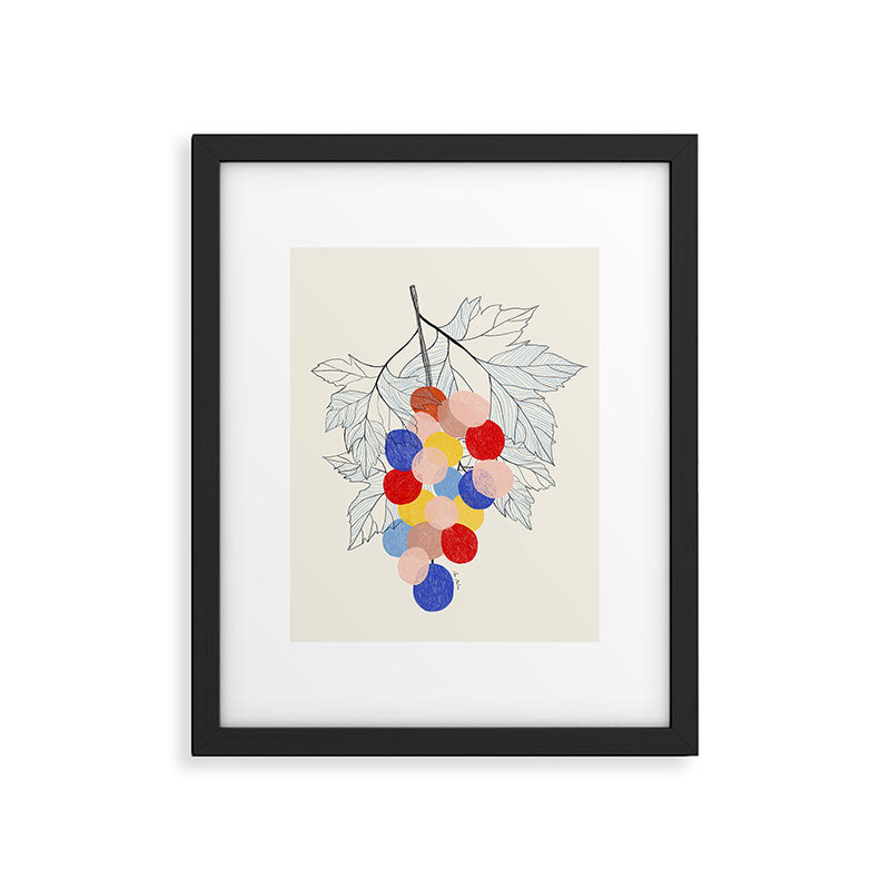 Bunch of grapes Fruit Framed Art Print Gallery Image 5