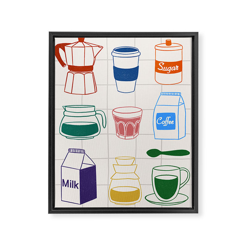 Cafe time Framed Canvas Print Gallery Image 6