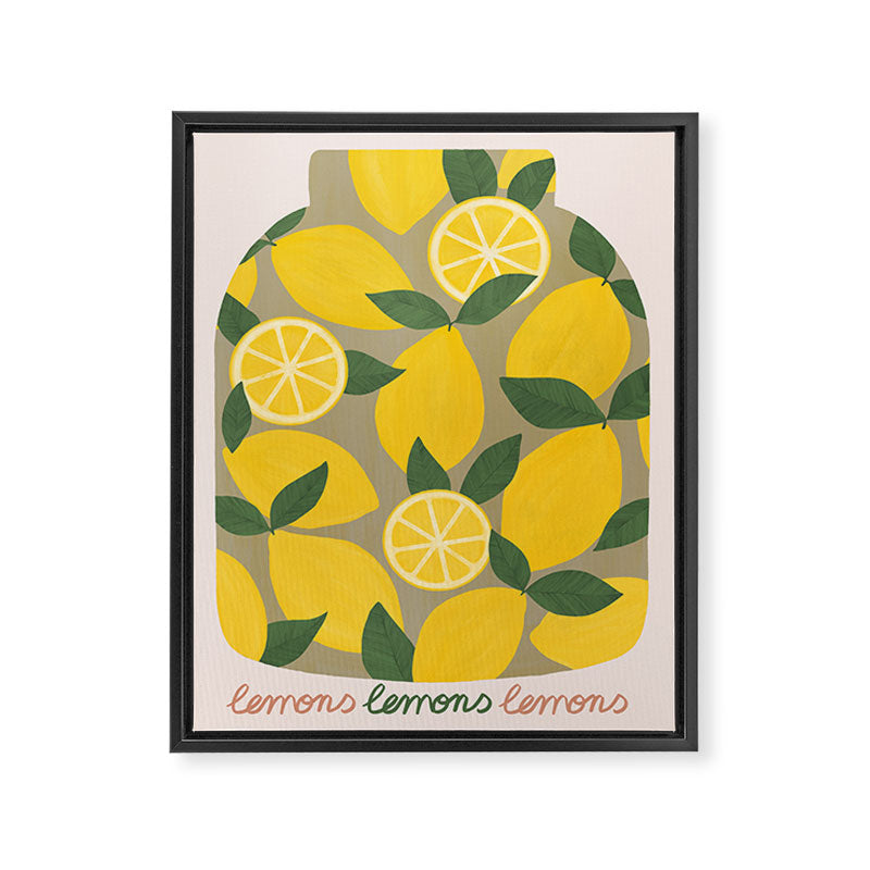 Canned Lemons Framed Canvas Print Gallery Image 6