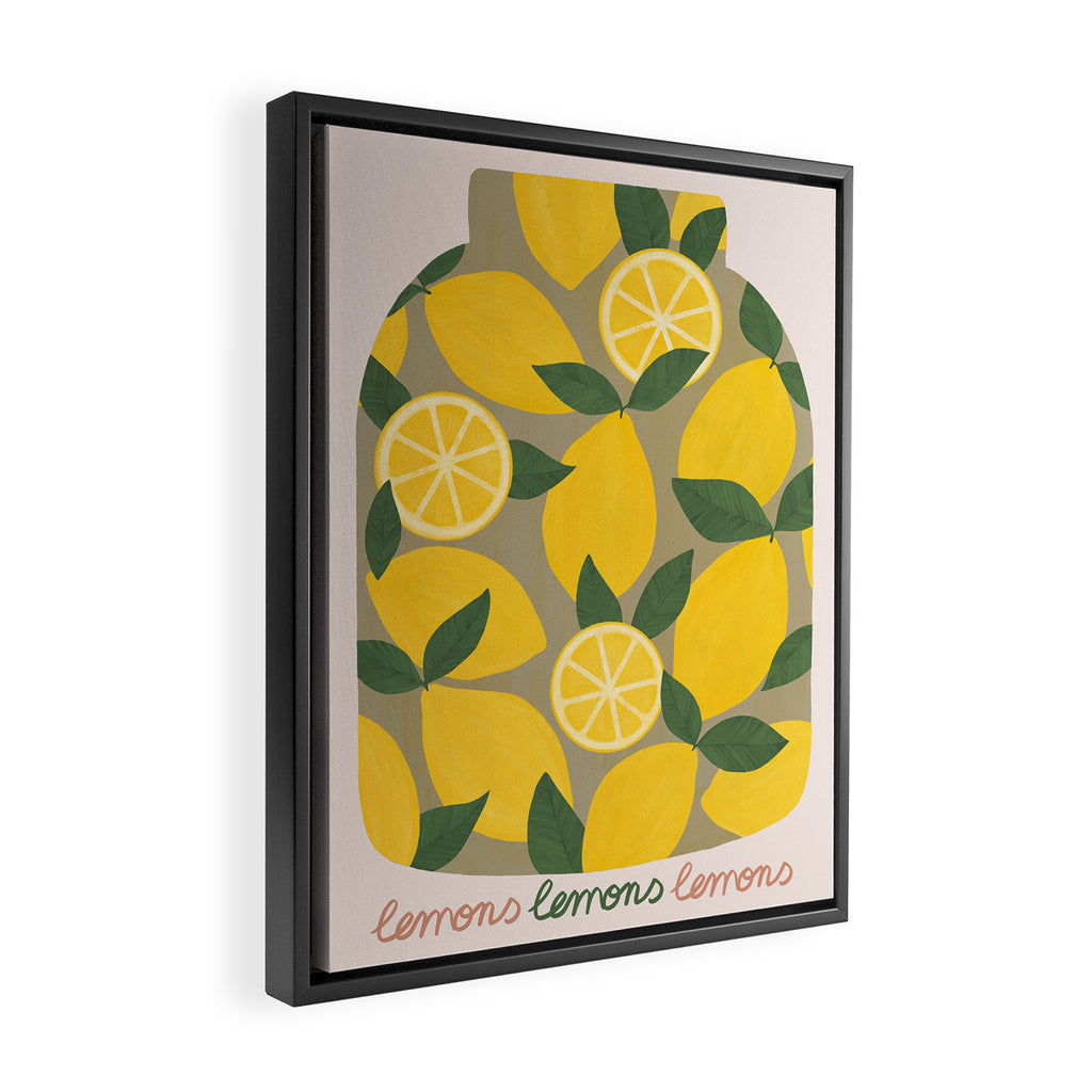 Canned Lemons Framed Canvas Print Gallery Image 2