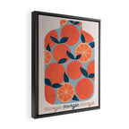 Canned Oranges Framed Canvas Print Gallery Image 2