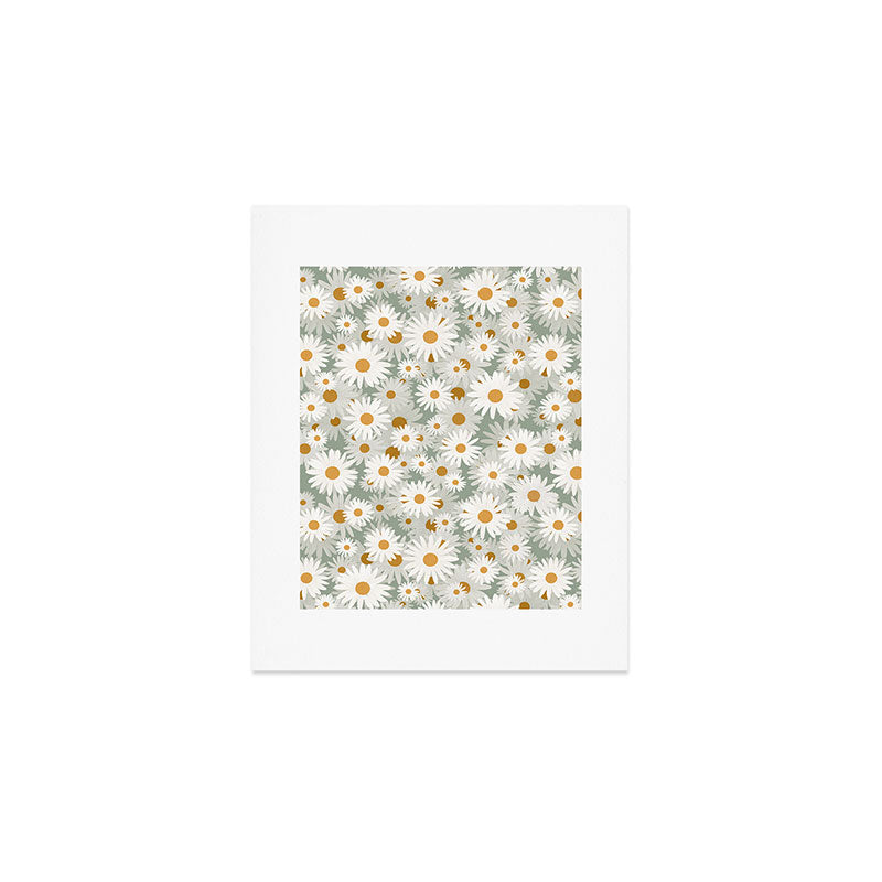 Chamomile pattern Art Print Gallery Image 1