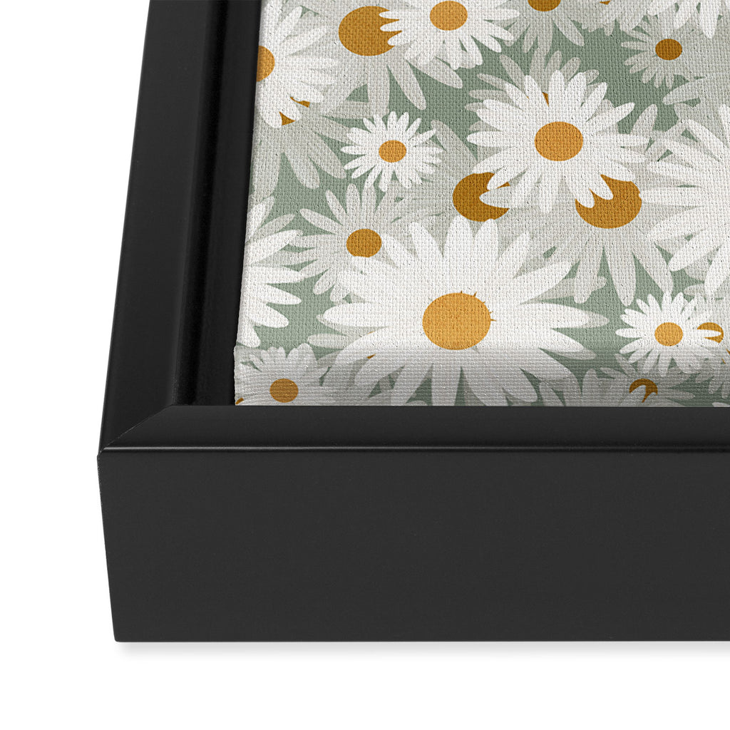 Chamomile pattern Framed Canvas Print Gallery Image 3