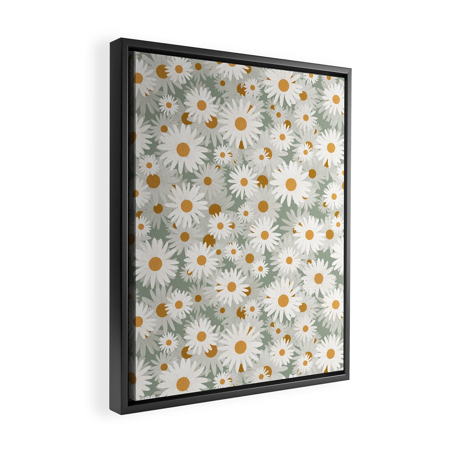 Chamomile pattern Framed Canvas Print Gallery Image 2