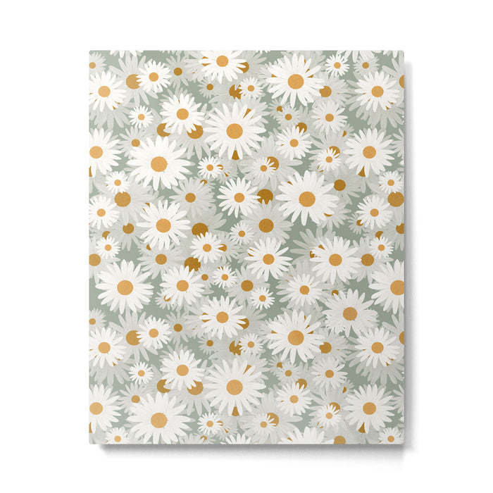 Chamomile pattern Metal Print Gallery Image 1