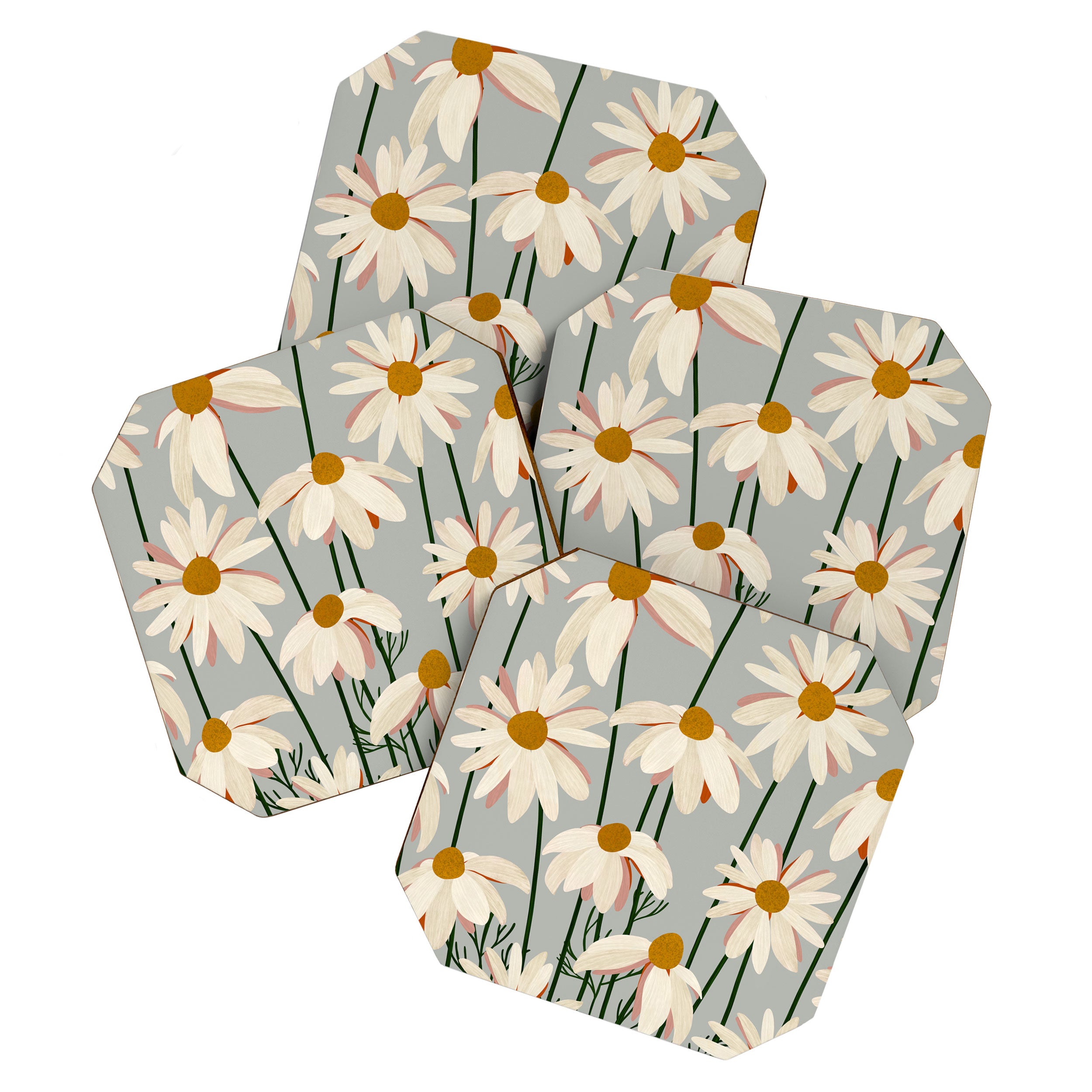 Chamomille pattern Coaster Gallery Image 1
