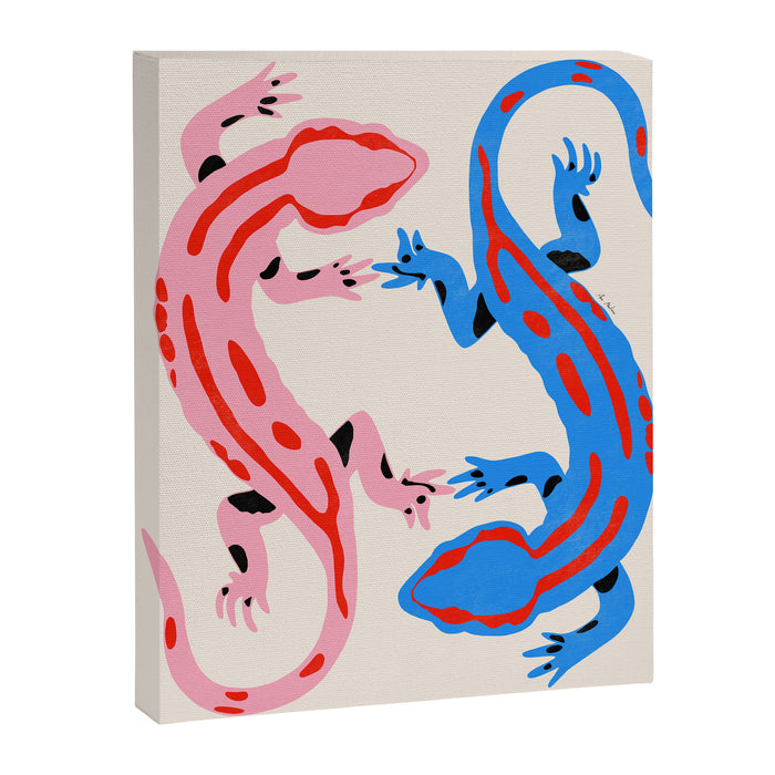 Colorful salamanders Canvas Print Gallery Image 1