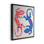 Colorful salamanders Framed Canvas Print Gallery Image 2