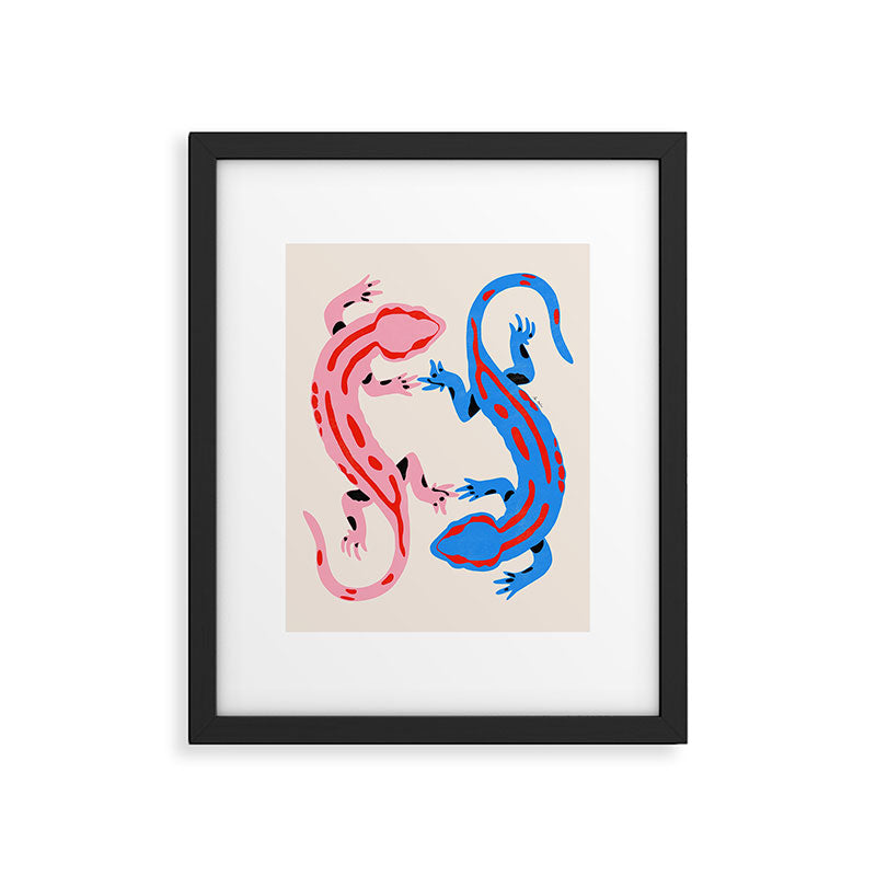 Colorful salamanders Framed Art Print Gallery Image 5