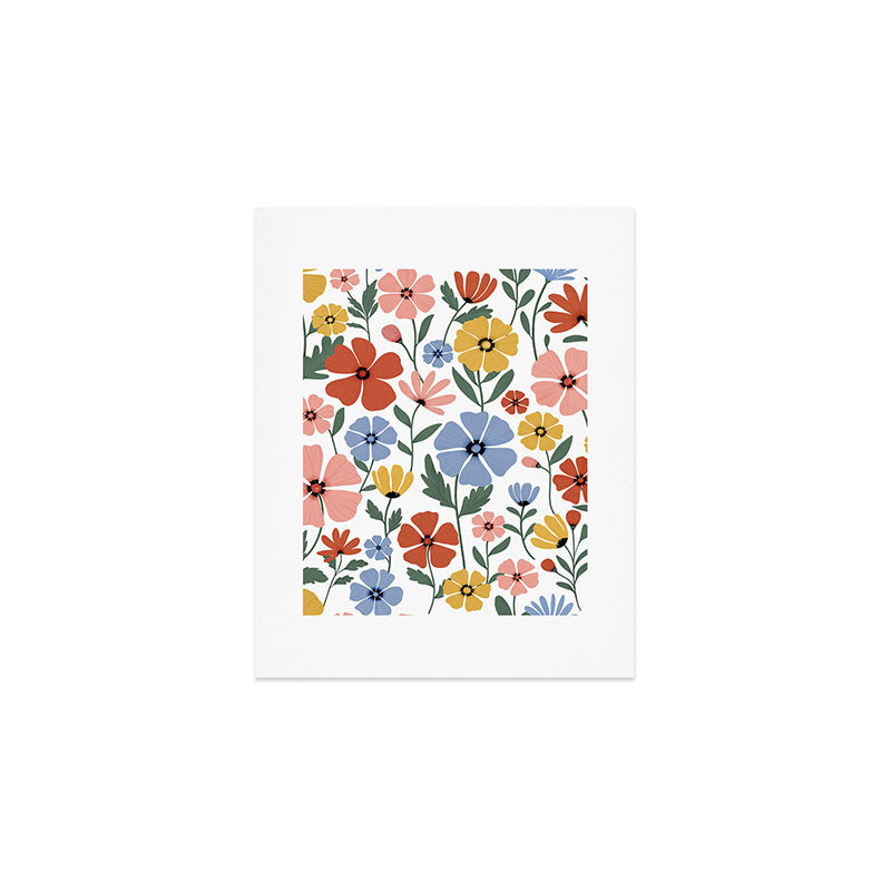 Colorful wildflowers Art Print Gallery Image 1