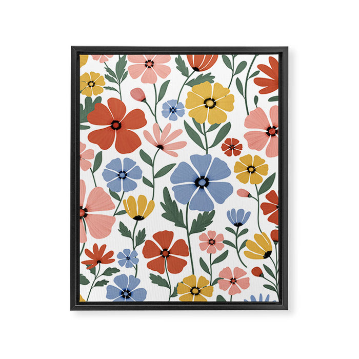 Colorful wildflowers Framed Canvas Print Gallery Image 1