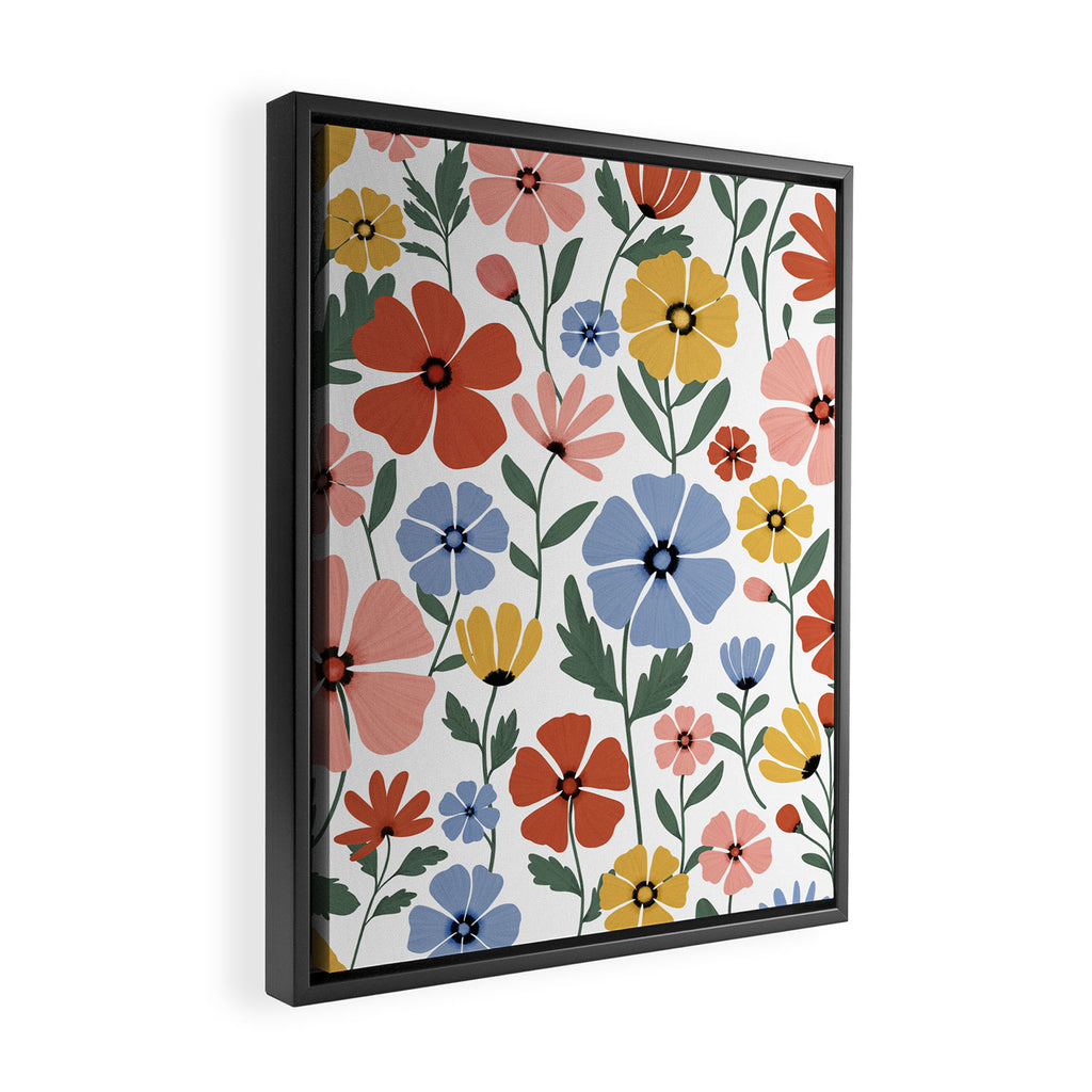 Colorful wildflowers Framed Canvas Print Gallery Image 2