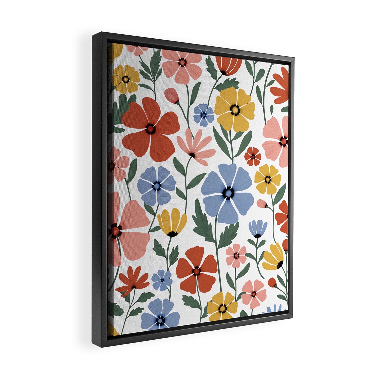 Colorful wildflowers Framed Canvas Print Gallery Image 2