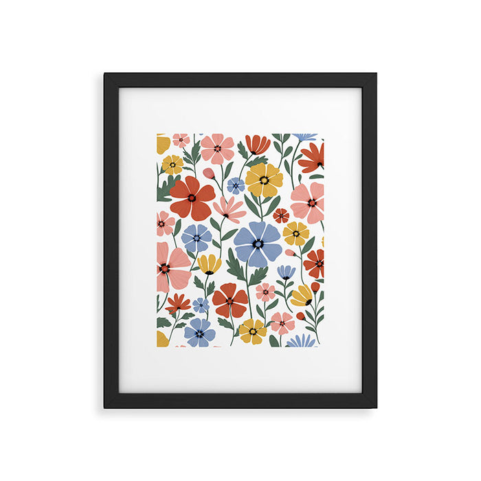 Colorful wildflowers Framed Art Print Gallery Image 1
