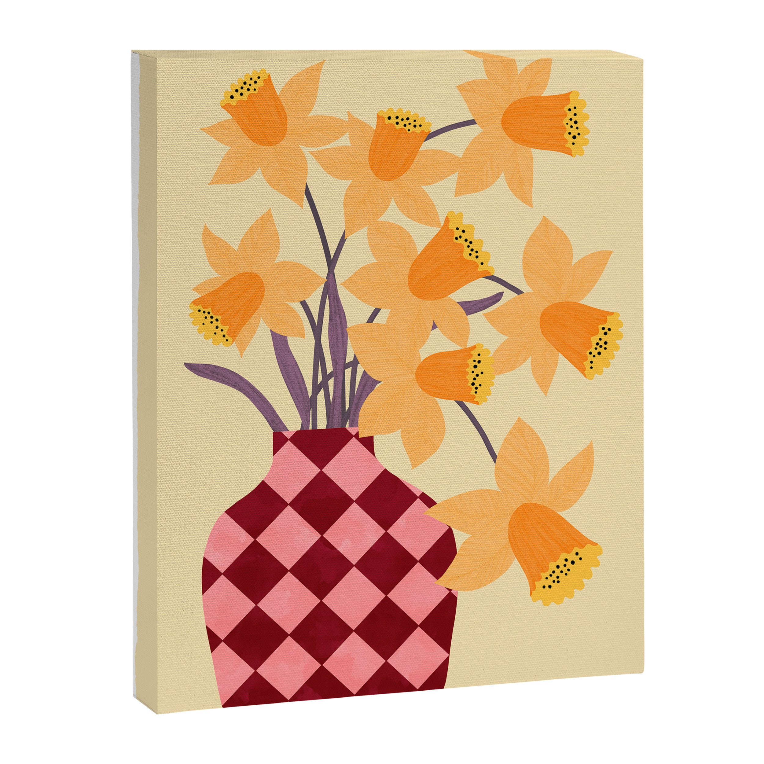 Daffodils and vase Canvas Print Gallery Image 6