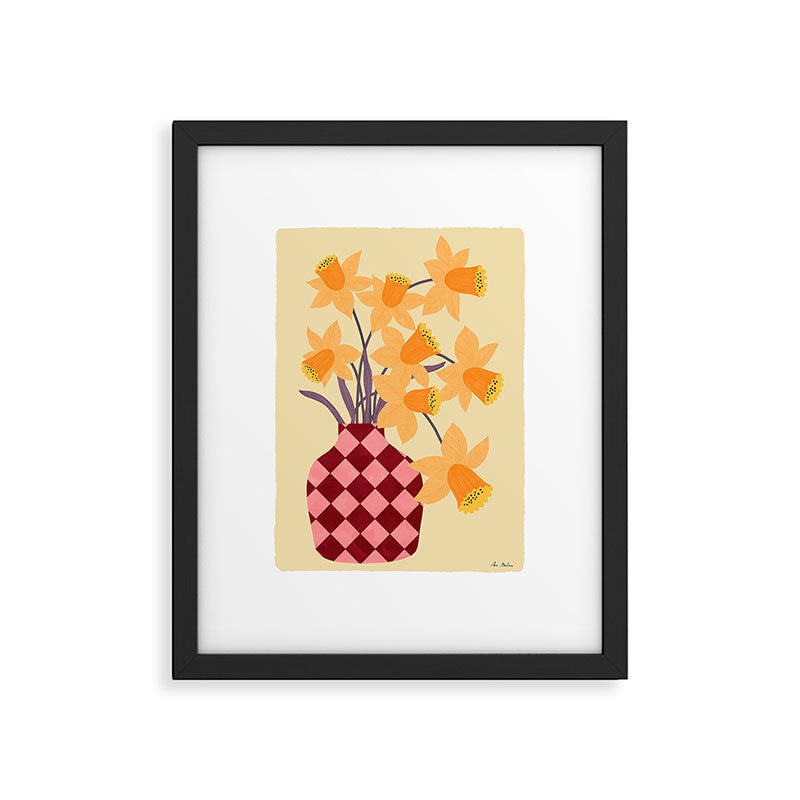 Daffodils and vase Framed Art Print Gallery Image 5