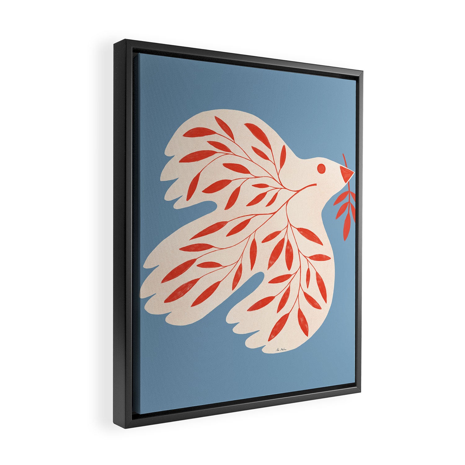 Dove of peace Framed Canvas Print Gallery Image 2