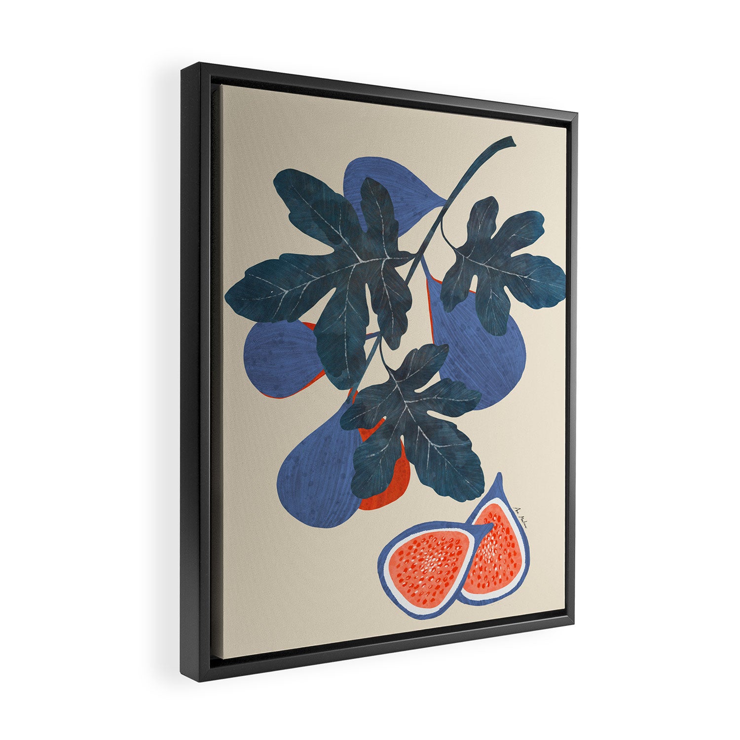 Fig branch still life Framed Canvas Print Gallery Image 2