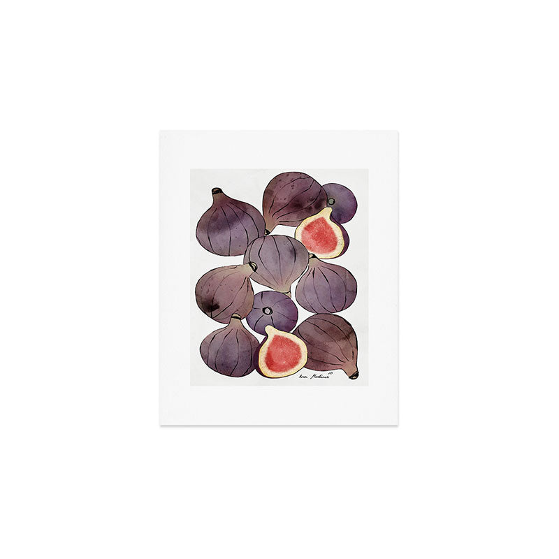 figs still life botanical watercolor Art Print Gallery Image 1