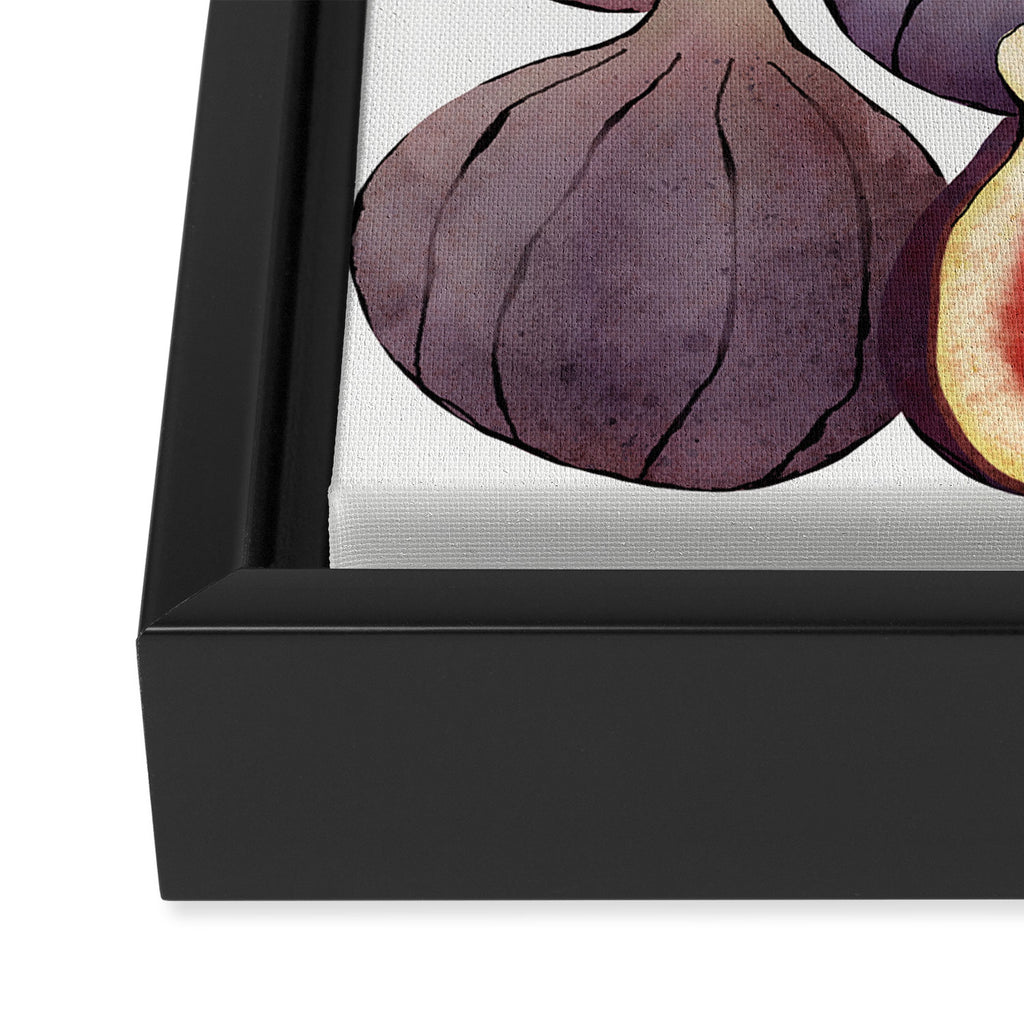 figs still life botanical watercolor Framed Canvas Print Gallery Image 3