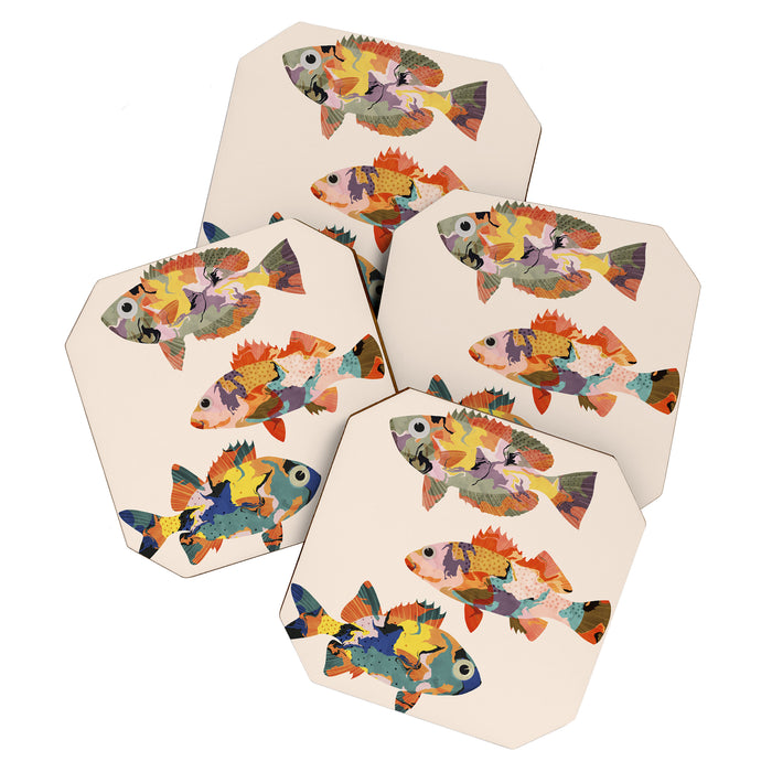 Fish collage Coaster Gallery Image 1
