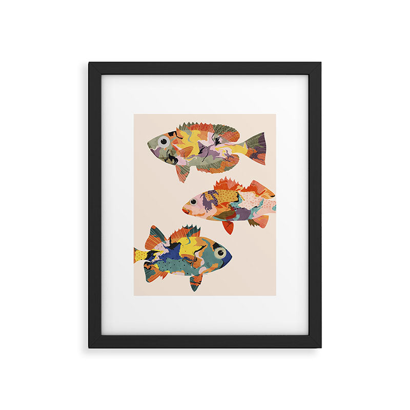 Fish collage Framed Art Print Gallery Image 5