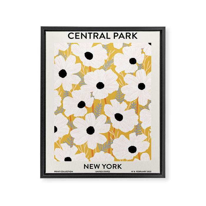 Flower market New York Central Park Framed Canvas Print Gallery Image 1