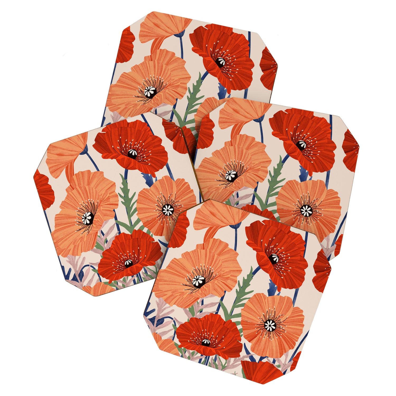 Flower market Rome inspiration Coaster Gallery Image 1