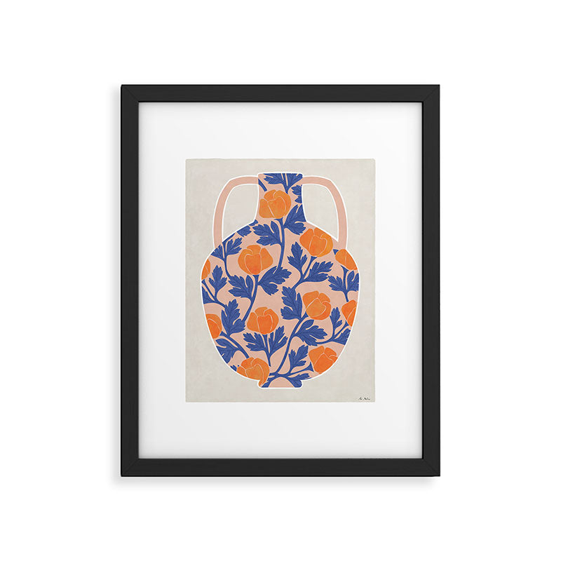 flowers and vase Framed Art Print Gallery Image 5