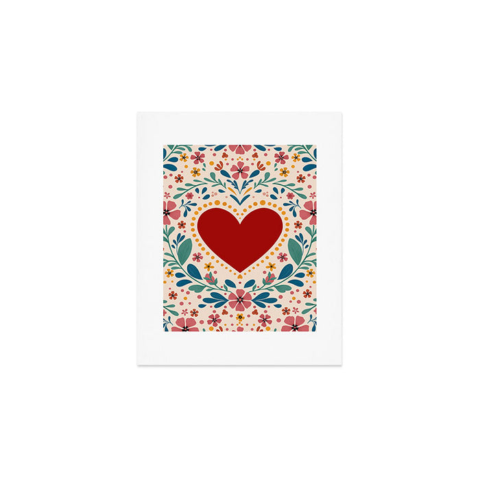 Folkloric heart Art Print Gallery Image 1