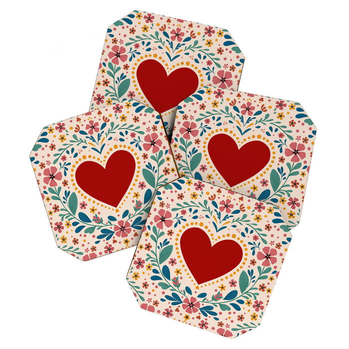 Folkloric heart Coaster Gallery Image 1